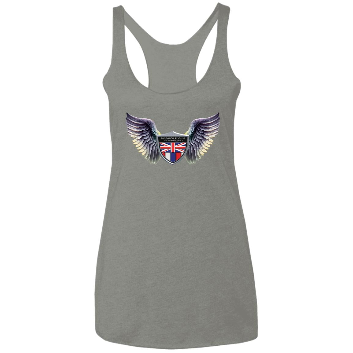 A.M.A Angel Wings Triblend Racerback Tank - Hawaiian Attitude