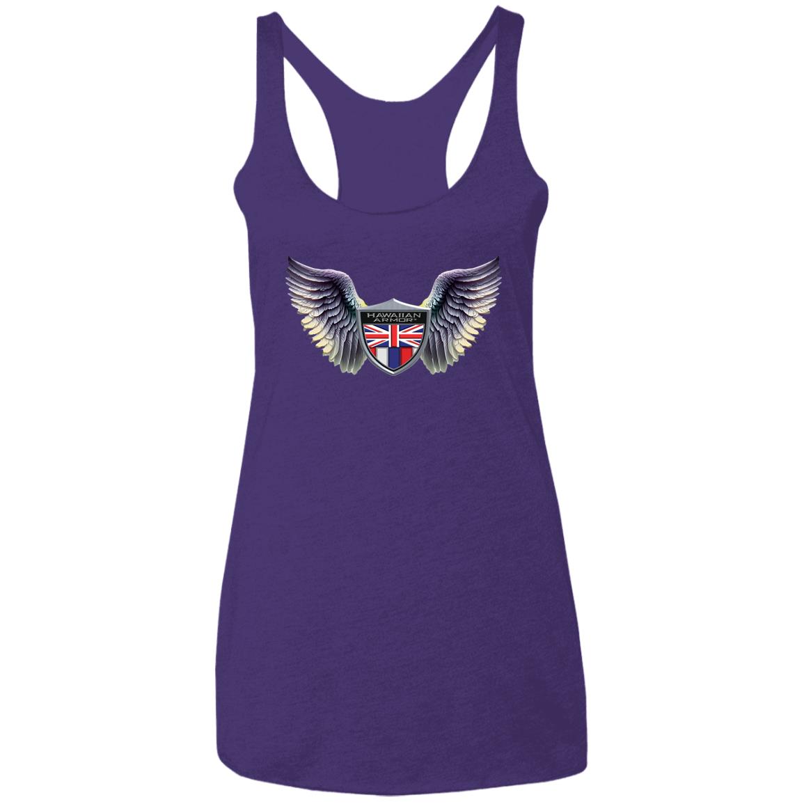 A.M.A Angel Wings Triblend Racerback Tank - Hawaiian Attitude